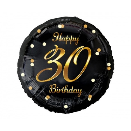Μπαλόνι foil 45cm γενεθλίων 30th birthday - ΚΩΔ:FG-O30Z-BB