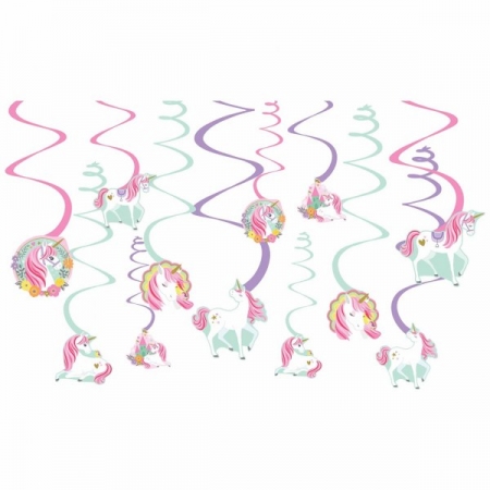 Swirl διακοσμητικά οροφής Magical Unicorn 61cm - ΚΩΔ:671929-BB