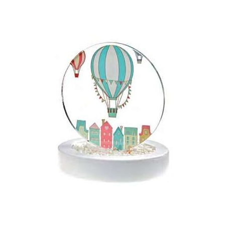 Plexiglass διακοσμητικό με αερόστατο σε βότσαλο 6.5cm - ΚΩΔ:NU000K529-NU