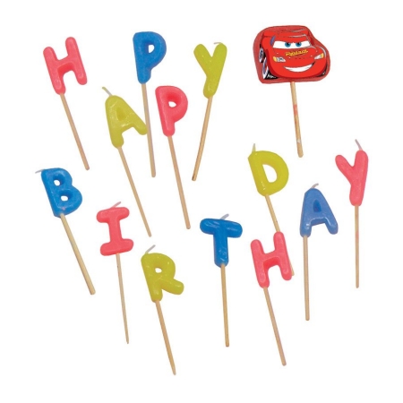 Κεράκια Happy Birthday Cars κεραυνός μακουίν 6cm - ΚΩΔ:BB0009825-BB