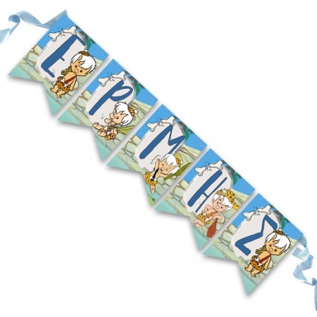 Σημαιάκια Μπαμ Μπαμ - Flintstones με όνομα - ΚΩΔ:P25965-107-BB