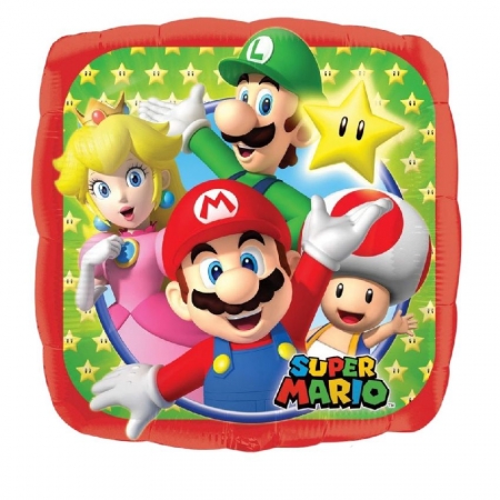 Μπαλονι Foil 45Cm Super Mario Τετραγωνο -ΚΩΔ.:532008-Bb