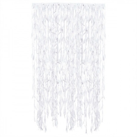 Διακοσμητική κουρτίνα backdrop με λευκά φύλλα 100cm - ΚΩΔ:BRA-336-BB