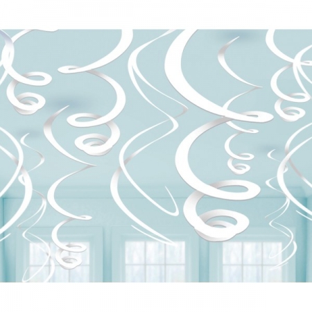 Άσπρο swirl διακοσμητικό οροφής 55.8cm - ΚΩΔ:67055-08-55-BB
