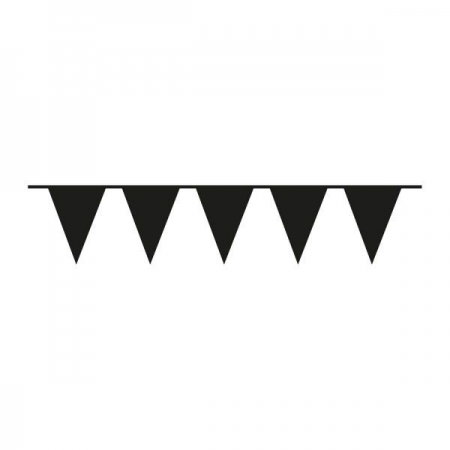 Τριγωνικά σημαιάκια μαύρα 10m - ΚΩΔ:9903791-BB