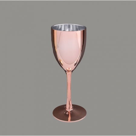 Ποτήρι κρασιού κρυστάλινο με rose-gold φινίρισμα - ΚΩΔ:SP240-VI