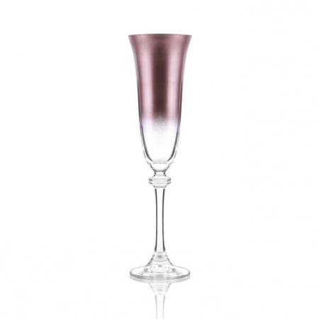 Ποτήρι σαμπάνιας με rose-gold φινίρισμα 190ml - ΚΩΔ:PR503FLUTE-G