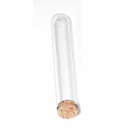 Γυάλινος σωλήνας με φελλό 2.5X15cm - ΚΩΔ:202-8751-MPU