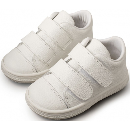 Παπουτσακια Babywalker Δερματινο Sneaker Διπλο Χρατς - Ζευγαρι - ΚΩΔ:Bs3028-Bw