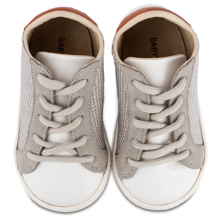 Παπουτσακια Babywalker Δετα Sneakers Απο Υφασμα & Δερμα - Ζευγαρι - ΚΩΔ:Bw4207-Bw