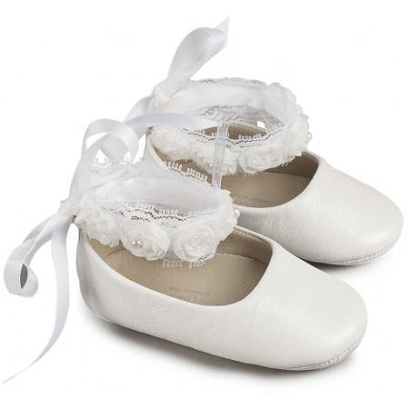 Παπουτσάκια Babywalker για Κορίτσι - Μπαλαρίνα με Δέσιμο στον Αστράγαλο - Ζευγάρι - ΚΩΔ:MI1506-BW