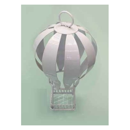 Μεταλλικό λευκό αερόστατο 6X11cm - ΚΩΔ:203-9102-MPU