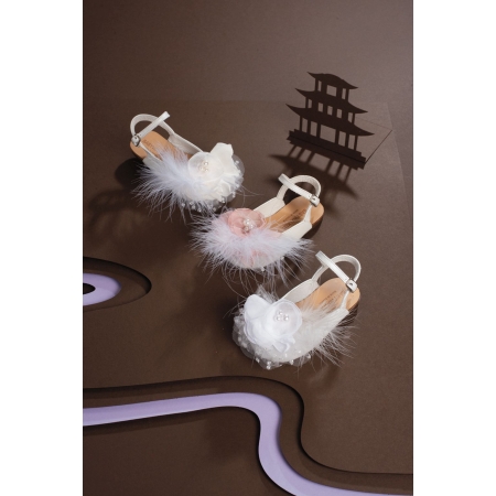 Παπουτσακια Babywalker Δερματινο Σαμπο Με Διακοσμητικο Χειροποιητο Chiffon Λουλουδι - Ζευγαρι - ΚΩΔ:Exc5772-Bw