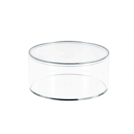 Plexiglass στρόγγυλο κουτί με καπάκι 15X6.5cm - ΚΩΔ:506241