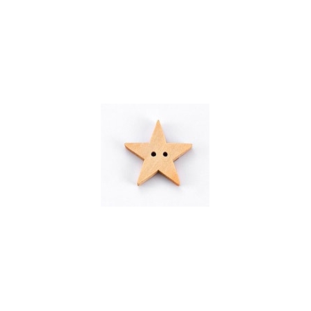 Ξύλινο αστέρι κουμπί 2.5cm - ΚΩΔ:120-8070-MPU