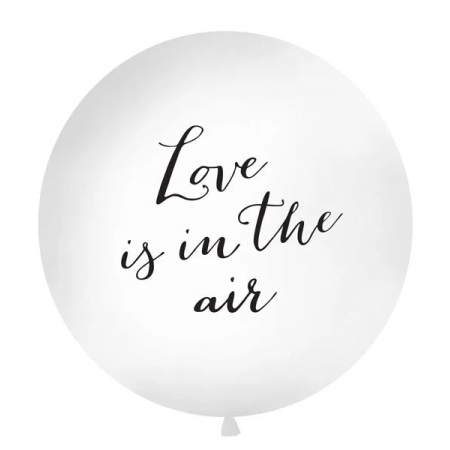 Μπαλόνι latex 100cm τυπωμένο λευκό Love is in the air - ΚΩΔ:Olbon10D-008-019-Bb