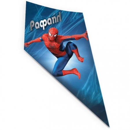 Χάρτινο χωνάκι για ζαχαρωτά Spiderman με όνομα 20cm - ΚΩΔ:D1401-165-BB