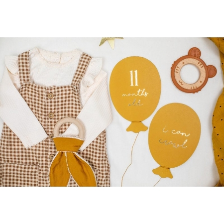 Κάρτες μπαλονάκια για φωτογραφίες μωρού κάθε μήνα 11.5X7cm - ΚΩΔ:KDZ1-BB