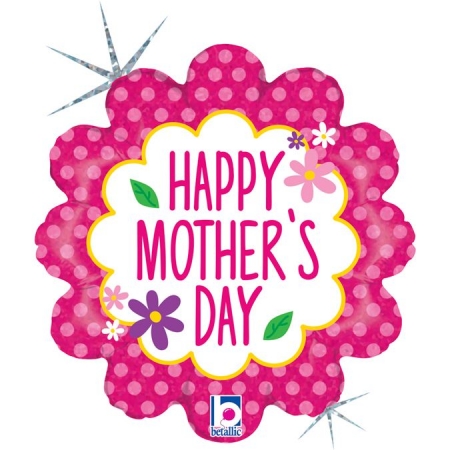 Μπαλονι Foil 45Cm Λουλουδι «Happy Mother'S Day» – ΚΩΔ.:36534-Bb
