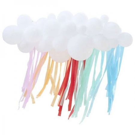 DIY γιρλάντα μπαλονιών σύννεφο με ουράνιο τόξο - ΚΩΔ:MIX-667-BB