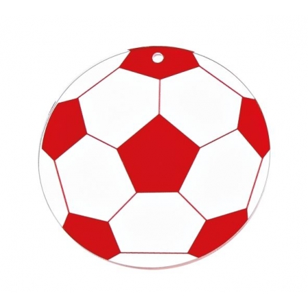 Plexiglass κόκκινη μπάλα ποδοσφαίρου 5cm - ΚΩΔ:M11511-AD