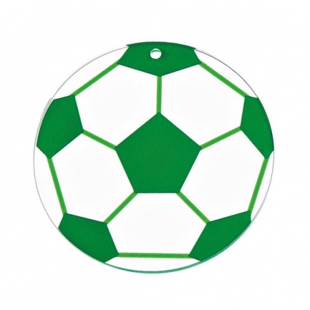 Plexiglass πράσινη μπάλα ποδοσφαίρου 7cm - ΚΩΔ:M11514-AD