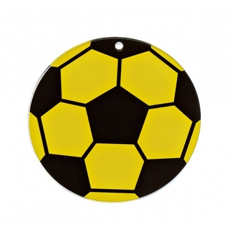 Plexiglass κίτρινη μπάλα ποδοσφαίρου 7cm - ΚΩΔ:M11516-AD