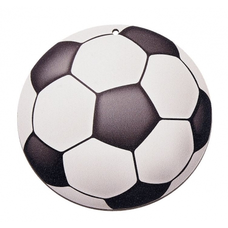 Ξύλινη κρεμαστή ασπρόμαυρη μπάλα ποδοσφαίρου 5cm - ΚΩΔ:M11569-AD