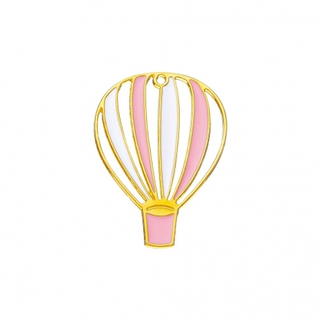Μεταλλικό ροζ αερόστατο 4X5.5cm - ΚΩΔ:M11483R-AD