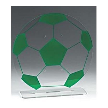 Plexiglass επιτραπέζια βάση πράσινη μπάλα ποδοσφαίρου 22cm - ΚΩΔ:M11436-AD