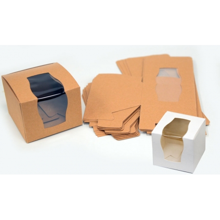 Χάρτινο κουτί με παράθυρο ζελατίνα 6.5X6cm - ΚΩΔ:506249