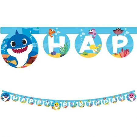 Γιρλάντα happy birthday Baby Shark 200cm - ΚΩΔ:92545-BB