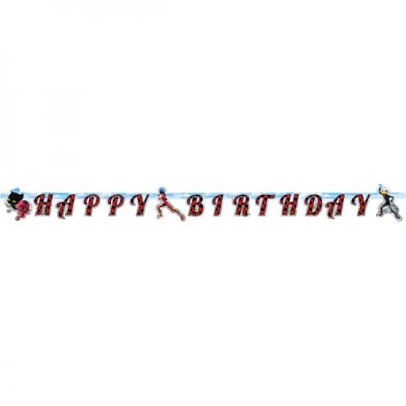 Γιρλάντα happy birthday Ladybug 200X15cm - ΚΩΔ:9902879-BB