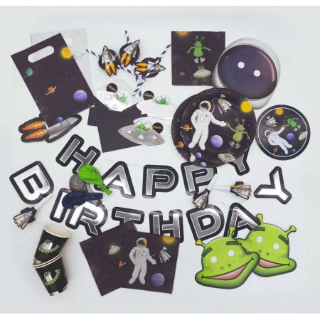 Γιρλάντα happy birthday space party 192X12cm - ΚΩΔ:9914670-BB