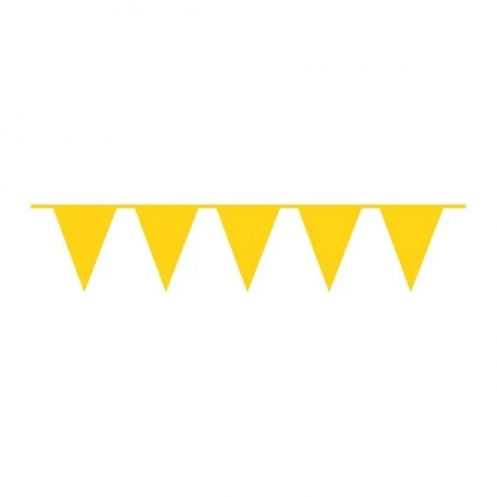 Τριγωνικά σημαιάκια κίτρινα 10mX32cm - ΚΩΔ:9903783-BB