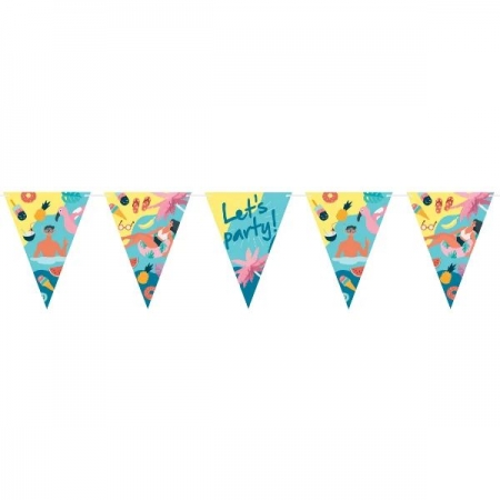 Τριγωνικά σημαιάκια summer party 270cm - ΚΩΔ:RV-GLPB-BB
