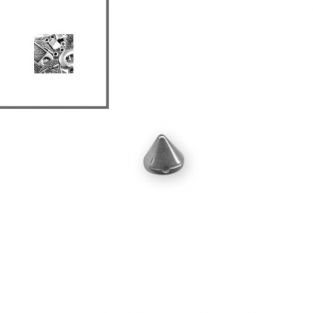 Ακρυλικό Επιμεταλλωμένο Στοιχείο Πυραμίδα Τρουκ Περαστό 6mm - 999° Επάργυρο Αντικέ - ΚΩΔ:71030300.027-NG