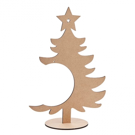 Χριστουγεννιάτικο ξύλινο δέντρο 13X19cm - ΚΩΔ:NB273-NU