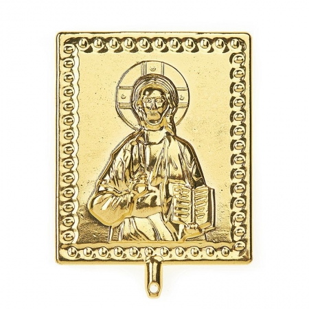 Μεταλλική χρυσή εικόνα Χριστός με καρφί 4X5cm - ΚΩΔ:NU2050G-NU