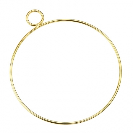 Μεταλλικός χρυσός κύκλος με κρίκο 12cm - ΚΩΔ:NU2307-NU