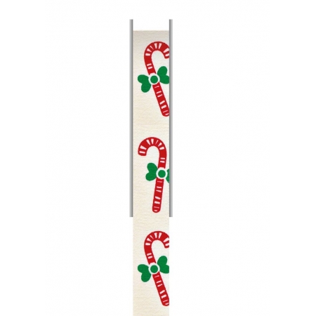 Κορδελα Χριστουγεννιατικη Με Μπαστουνακια  1,5Cm X 10Μ - ΚΩΔ:M9872-Ad