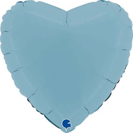 Μπαλόνι Foil 18"(45cm) Γαλάζια Ματ Καρδιά - ΚΩΔ:180M00B-BB