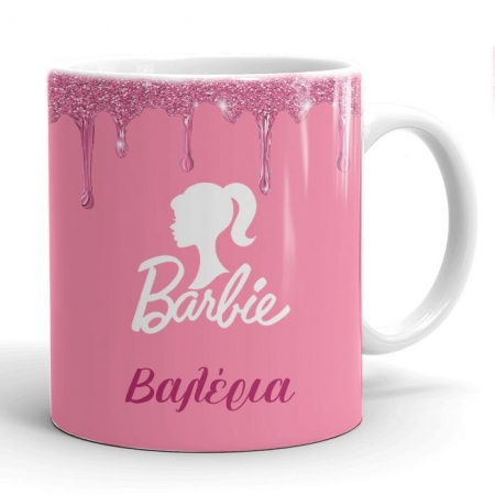 Κούπα Barbie με ροζ εσωτερικό και χερούλι 350ml - ΚΩΔ:SUB1005466-67-BB