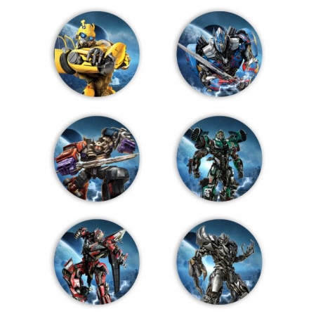 Ξύλινες κονκάρδες Transformers 5cm - ΚΩΔ:P25964-172-BB