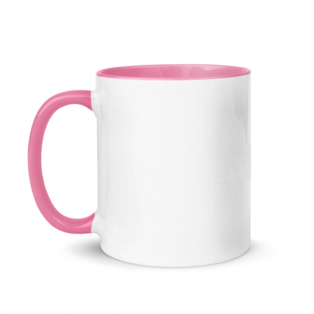 Κούπα ελαφάκι φλοράλ με ροζ εσωτερικό και χερούλι 350ml - ΚΩΔ:SUB1005466-70-BB