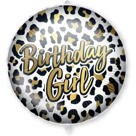 Μπαλόνι foil 45cm birthday girl λεοπάρ - ΚΩΔ:92438-BB