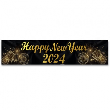 Μπάνερ Happy New Year 130X25cm - ΚΩΔ:P25914-42-BB