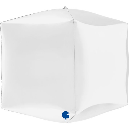 Μπαλόνι foil 39cm άσπρος 4D κύβος - ΚΩΔ:74318WH-BB