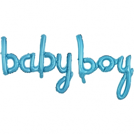 Μπαλόνι foil μπλε φράση baby boy - ΚΩΔ:207FS052-BB