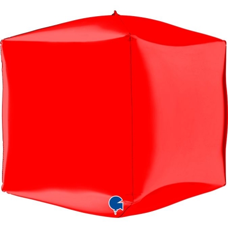 Μπαλόνι foil 39cm κόκκινος 4D κύβος - ΚΩΔ:74308R-BB